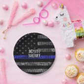 Assiettes En Carton Drapeau en détresse du shérif adjoint (Fête)