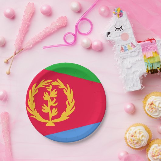 Assiettes En Carton Drapeau Érythrée (Fête)