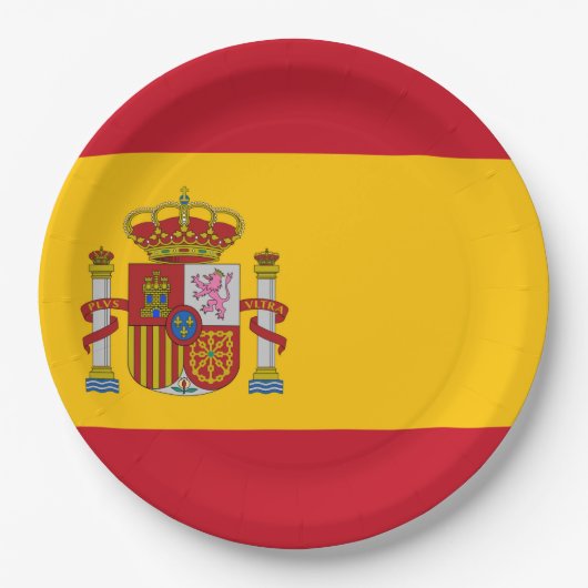 Assiettes En Carton Drapeau Espagne - Bandera de Espana (Devant)