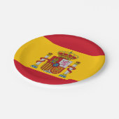 Assiettes En Carton Drapeau espagnol (Angle)