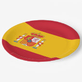 Assiettes En Carton Drapeau espagnol (Angle)