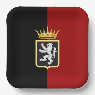 Assiettes En Carton Drapeau et armoiries de Valle d'Aosta (Italie)