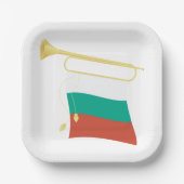 Assiettes En Carton Drapeau Et Bugle bulgare (Recto)