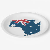 Assiettes En Carton Drapeau et carte de l'Australie (Angle)