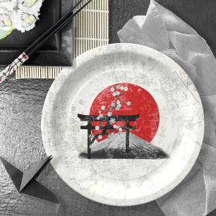 Assiettes En Carton Drapeau et symboles du Japon ID153