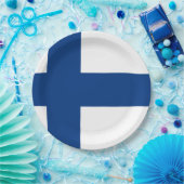 Assiettes En Carton Drapeau Finlande (Fête)