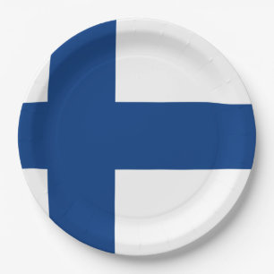 Assiettes En Carton Drapeau Finlande