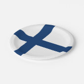 Assiettes En Carton Drapeau Finlande (Angle)