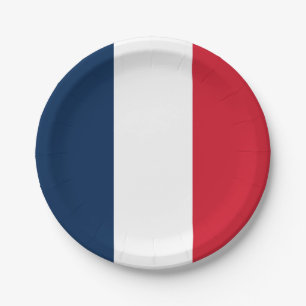 Assiettes En Carton Drapeau français