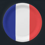 Assiettes En Carton Drapeau français Tricolore<br><div class="desc">Le drapeau de France ou Drapeau de la France est un drapeau tricolore avec trois bandes verticales colorées bleu, blanc et rouge. Il est connu comme le Tricolor français ou simplement le Tricolor ou Tricolor. Au début de la Révolution française, la milice de Paris, qui jouait un rôle de premier...</div>