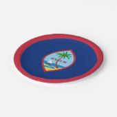 Assiettes En Carton Drapeau Guam (Angle)