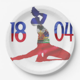 Assiettes En Carton Drapeau haïtien 1804 Neg Mawon Indépendance haït