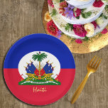 Assiettes En Carton Drapeau haïtien & fête Haïti, anniversaire /sports<br><div class="desc">Plaques papier : Haïti & Drapeau haïtien mode de fête - amour mon pays,  célébrations,  mariages,  barbecue,  patriotes de voyage / fans de sport</div>