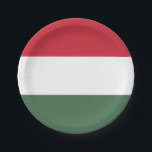 Assiettes En Carton Drapeau Hongrie<br><div class="desc">Drapeau patriotique de Hongrie.</div>