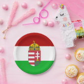 Assiettes En Carton Drapeau hongrois (Fête)