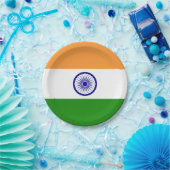 Assiettes En Carton Drapeau indien (Fête)