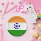 Assiettes En Carton Drapeau indien (Fête)