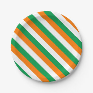 Assiettes En Carton drapeau irlandais