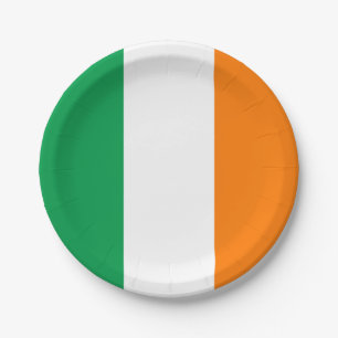 Assiettes En Carton Drapeau irlandais