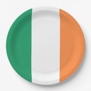 Assiettes En Carton Drapeau irlandais (République d'Irlande) (ROI) (Ei