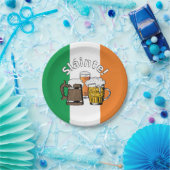 Assiettes En Carton DRAPEAU IRLANDE Grande bière irlandaise (Fête)