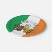 Assiettes En Carton DRAPEAU IRLANDE Grande bière irlandaise (Angle)