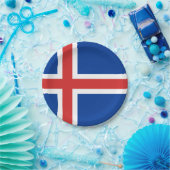 Assiettes En Carton Drapeau islandais (Fête)