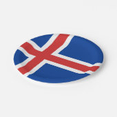 Assiettes En Carton Drapeau islandais (Angle)