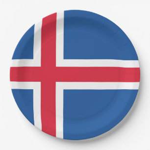 Assiettes En Carton Drapeau Islande