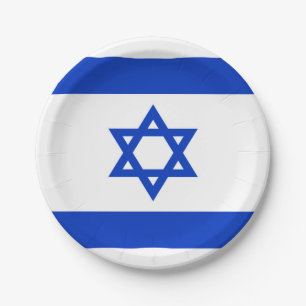 Assiettes En Carton Drapeau Israël