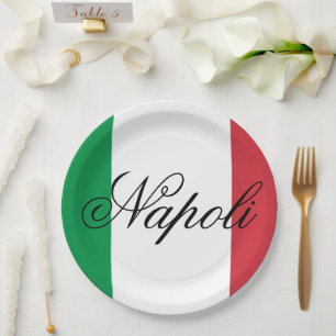 Assiettes En Carton Drapeau Italie Fierté italienne Europe Pays