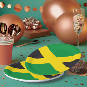 Assiettes En Carton Drapeau jamaïcain