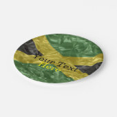 Assiettes En Carton Drapeau jamaïcain - Crinké (Angle)