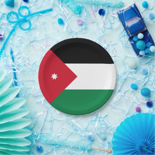 Assiettes En Carton Drapeau Jordanie (Fête)