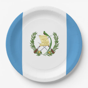 Assiettes En Carton Drapeau : Le Guatemala