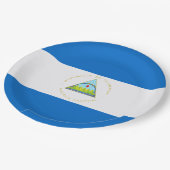 Assiettes En Carton Drapeau : Le Nicaragua (Angle)