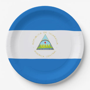 Assiettes En Carton Drapeau : Le Nicaragua