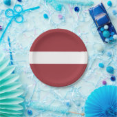 Assiettes En Carton Drapeau letton (letton) (Fête)