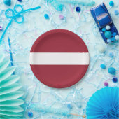 Assiettes En Carton Drapeau Lettonie (Fête)