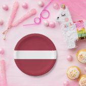 Assiettes En Carton Drapeau Lettonie (Fête)