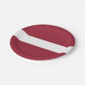 Assiettes En Carton Drapeau Lettonie (Angle)