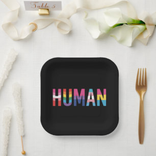 Assiettes En Carton Drapeau LGBT humain Mois de la fierté gay Transgen