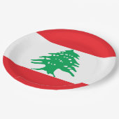 Assiettes En Carton Drapeau libanais (Angle)