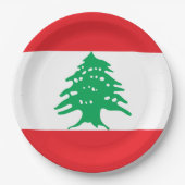 Assiettes En Carton Drapeau libanais (Devant)