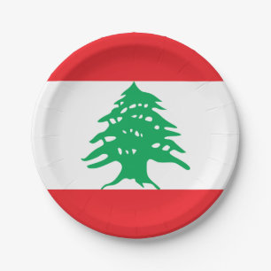 Assiettes En Carton Drapeau libanais