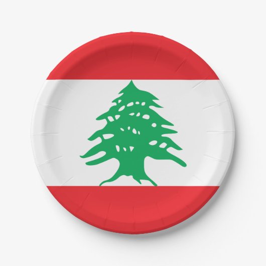 Assiettes En Carton Drapeau libanais (Devant)
