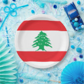 Assiettes En Carton Drapeau libanais (Drapeau libanais) (Fête)