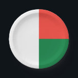 Assiettes En Carton Drapeau Madagascar<br><div class="desc">Drapeau patriotique de Madagascar.</div>