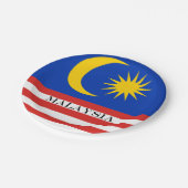 Assiettes En Carton Drapeau malais de Malaisie Jalur Gemilang (Angle)