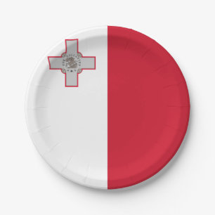 Assiettes En Carton Drapeau maltais